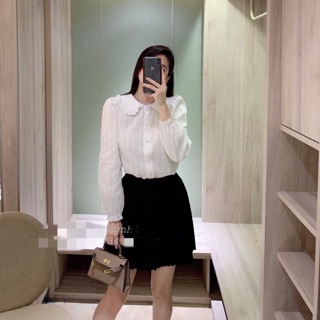 Áo sơ mi cổ sen viền bèo-ánh tuyết 26/5