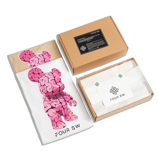 Áo thun tay lỡ Bearbrick Fullbox Four Basic phông Unisex nam nữ chất liệu Premium Cotton oversize form rộng T02
