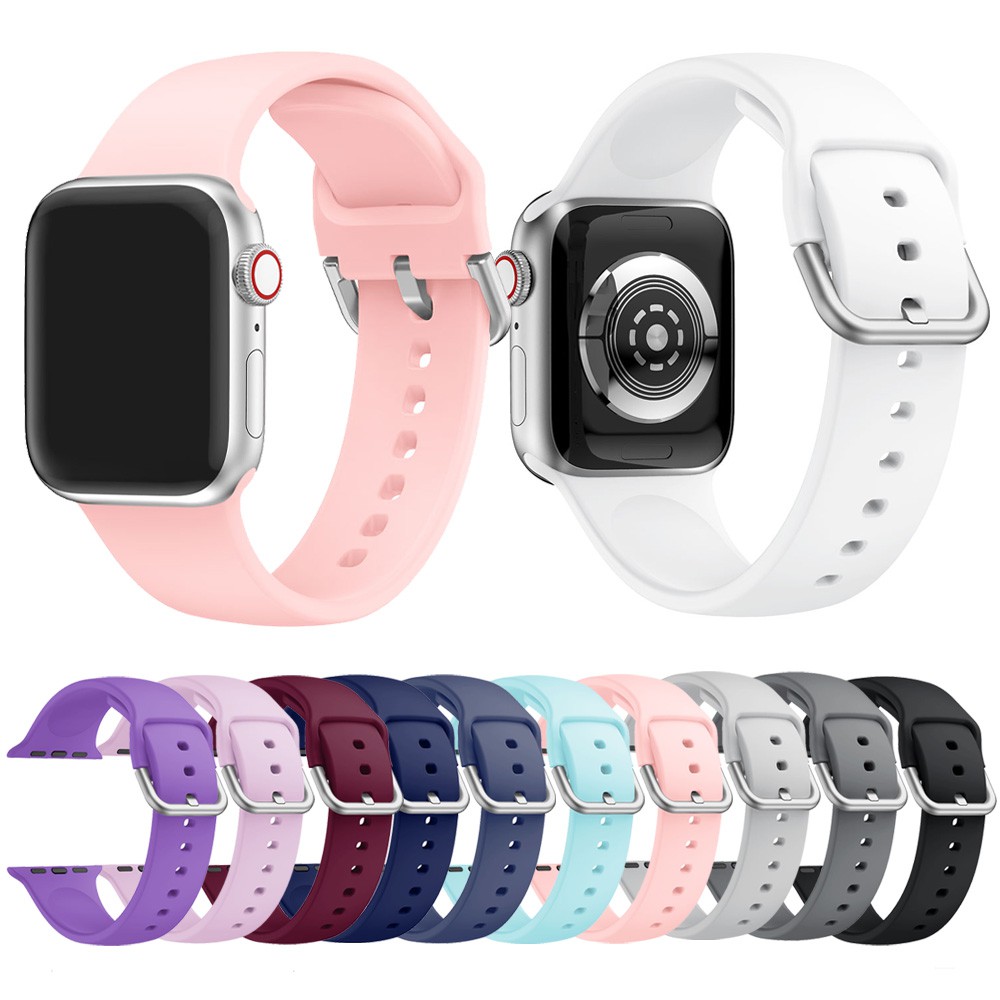 Apple Watch Band 38mm 42mm 40mm 44mm Sport Band Silicone Strap Accessory for iWatch Series 4/3/2/1