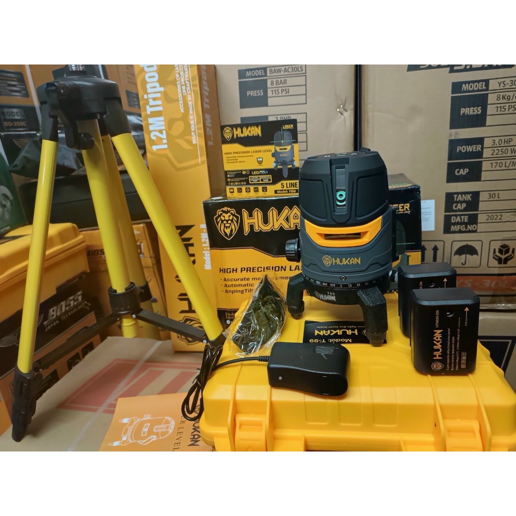 Máy bắn cos, cân bằng laze Hukan HK-T99 bóng led 5 tia xanh siêu sáng