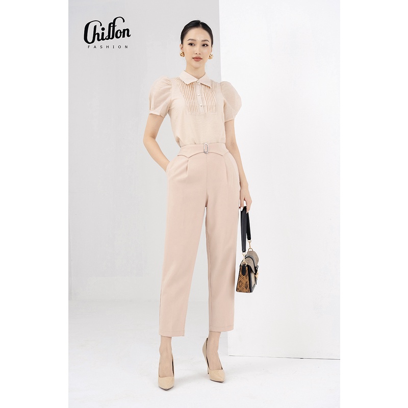 Quần baggy nữ công sở cao cấp thiết kê by Chiffon