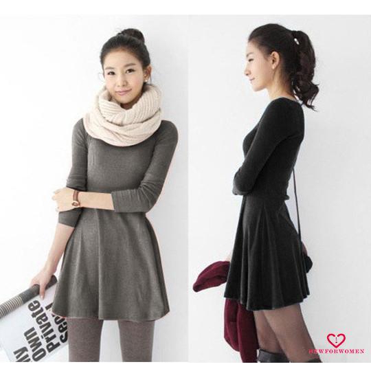 Đầm len thiết kế thời trang quyến rũ cho nữ