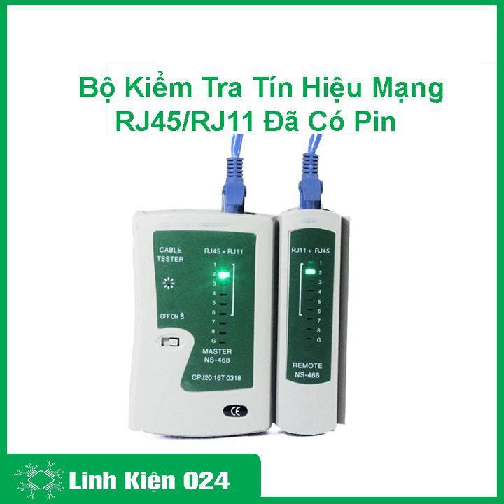 Bộ Kiểm Tra Tín Hiệu Mạng RJ45/RJ11 Đã Có Pin