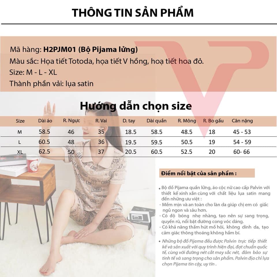 Đồ bộ pijama nữ mặc nhà tiểu thư xinh xắn tay ngắn quần lửng/ Lụa satin mềm mại siêu mát,không nhăn cao cấp Palvin | BigBuy360 - bigbuy360.vn