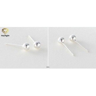 Bông tai bạc 925  - Hạt châu E01