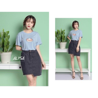 Áo thun nữ ALYSA kẻ ngang form rộng