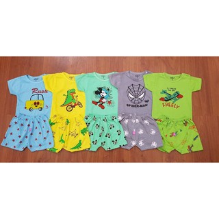 Combo 5 bộ bé trai cộc tay