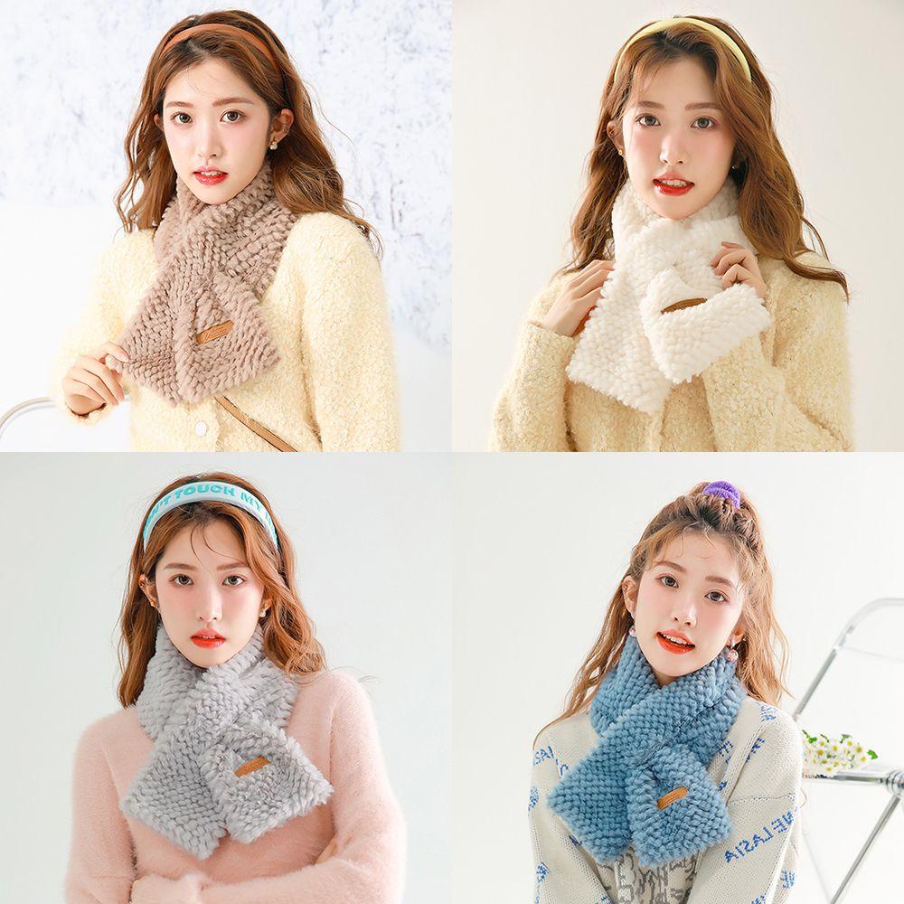 MOILYVN Khăn Choàng Cổ Giữ Ấm Mùa Thu Và Mùa Đông Họa Tiết Lưới Dứ