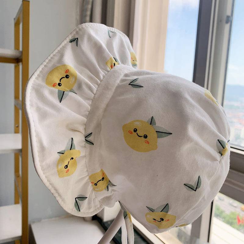 Mũ Cotton Chống Nắng/Gió/Gió Hoạ Tiết Hoạt Hình Xinh Xắn Cho Bé 6-12 Tháng Tuổi