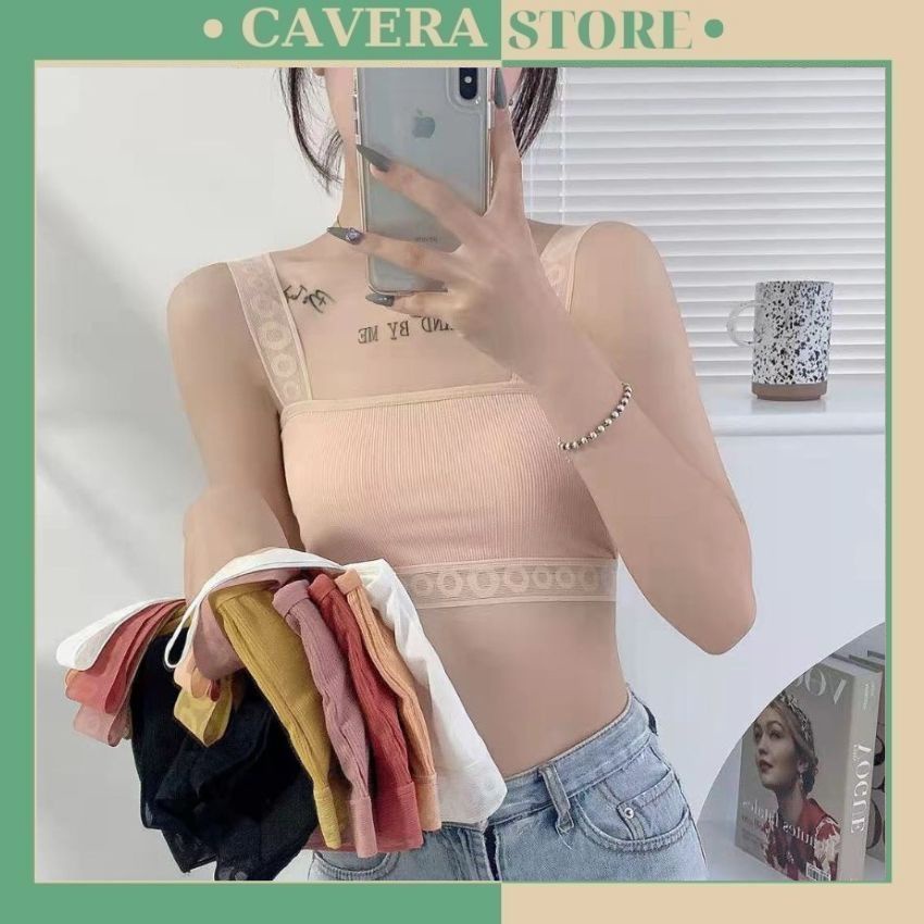 Áo bra nữ 2 dây ren gân tăm, áo ngực đệm mút ngực mỏng đẹp và dễ thương B901