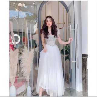 ✨ Đầm 2 dây maxi dúm bèo kết đá✨