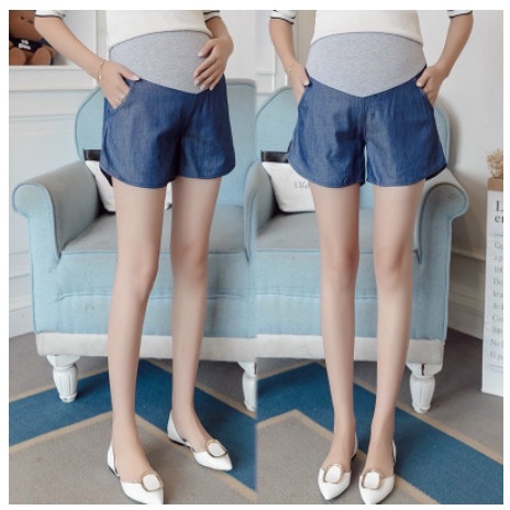 Quần bầu sooc jean giấy có túi hàng đẹp mát mịn