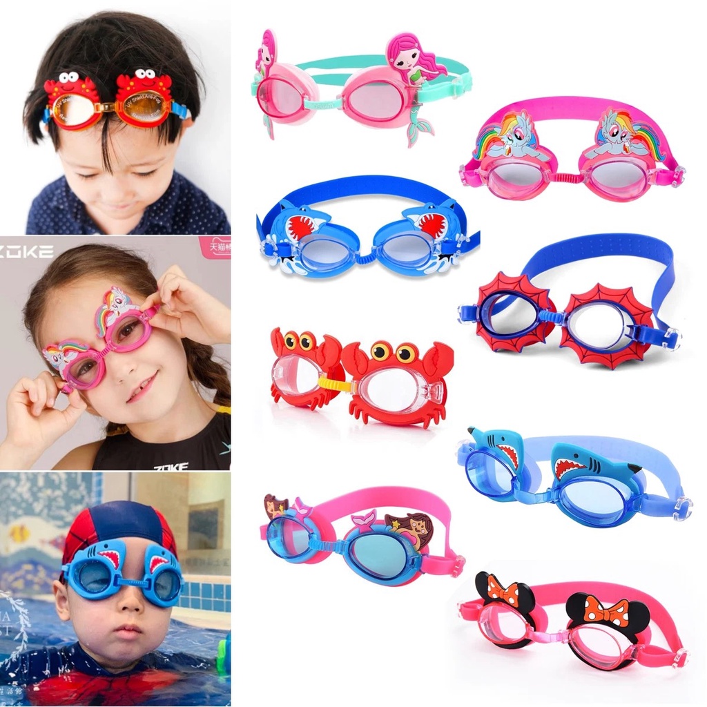 Kính bơi bé gái peppa hồng an toàn bảo vệ mắt cho bé