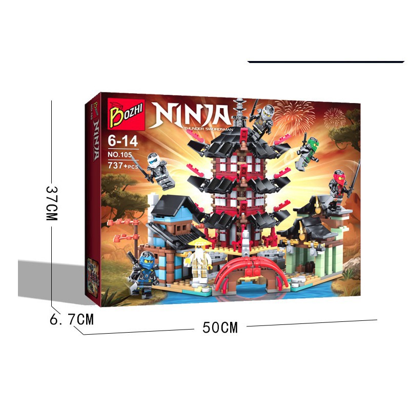 [ RẺ VÔ ĐỊCH ] Bộ xếp hình Lego Ninja Thân sấm 737 Miếng ghép