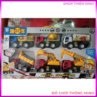 Bộ 6 chiếc xe công trình bánh đà