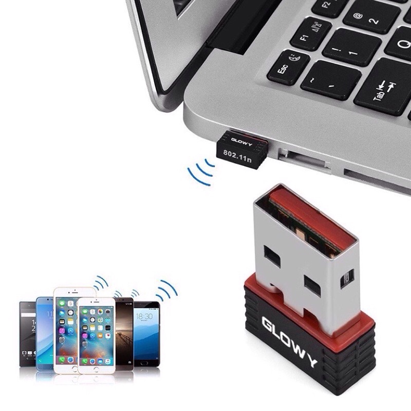 [Chính Hãng] Bộ thu sóng wifi Gloway USB 801 GW511, nhỏ gọn, tích hợp công nghệ giúp truyền tải tín hiệu wifi nhanh hơn.