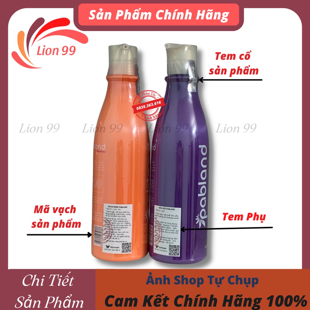 Cặp dầu gội xả pabland 750ml phục hồi mềm mượt phục hồi hư tổn giảm rụng tóc