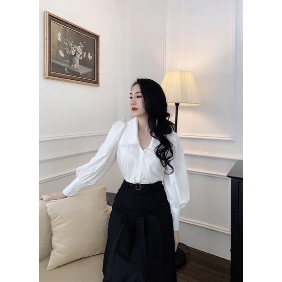 Áo Sơmi Nữ Tay Bồng Dáng Tay ngắn vs Tay dài giá sỉ