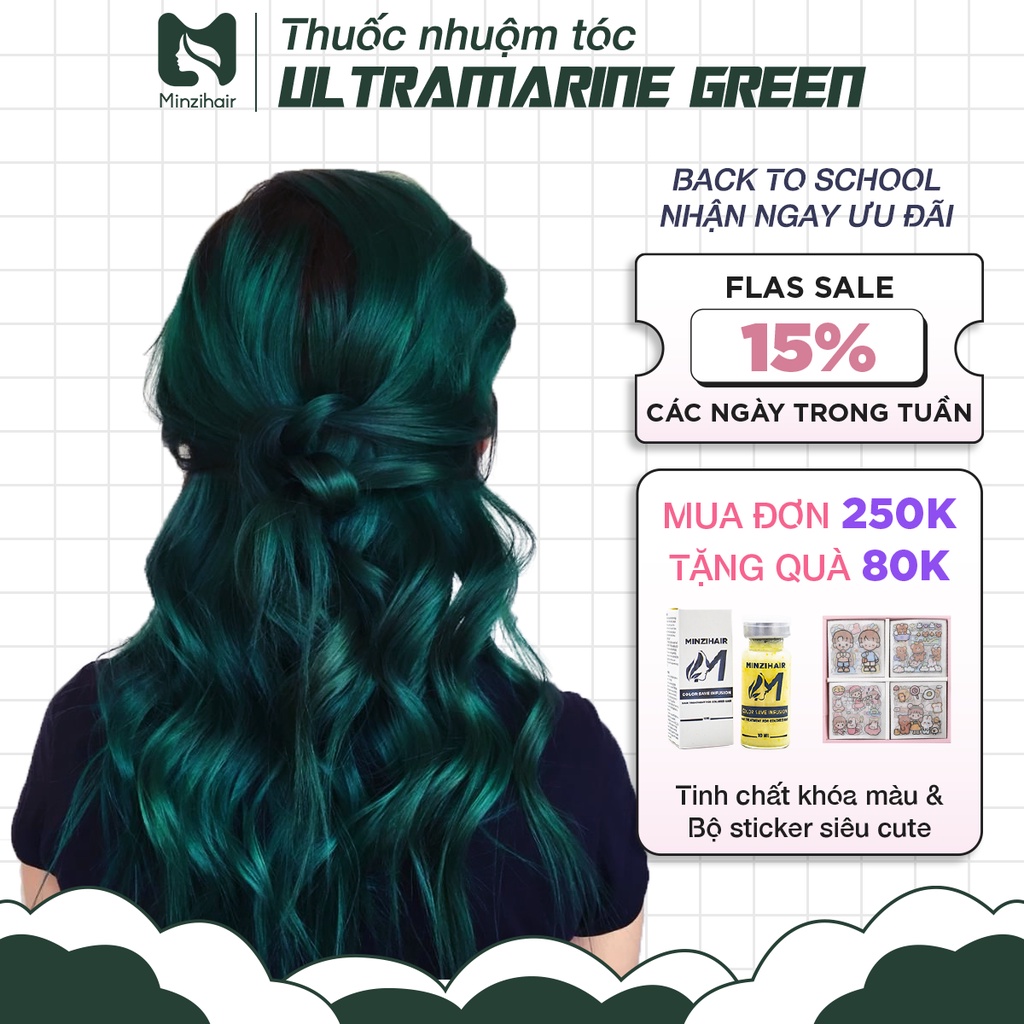 Thuốc Nhuộm Tóc Đậm Đặc Màu Ultramarine Green - Trend 2022 - Minzihair HN