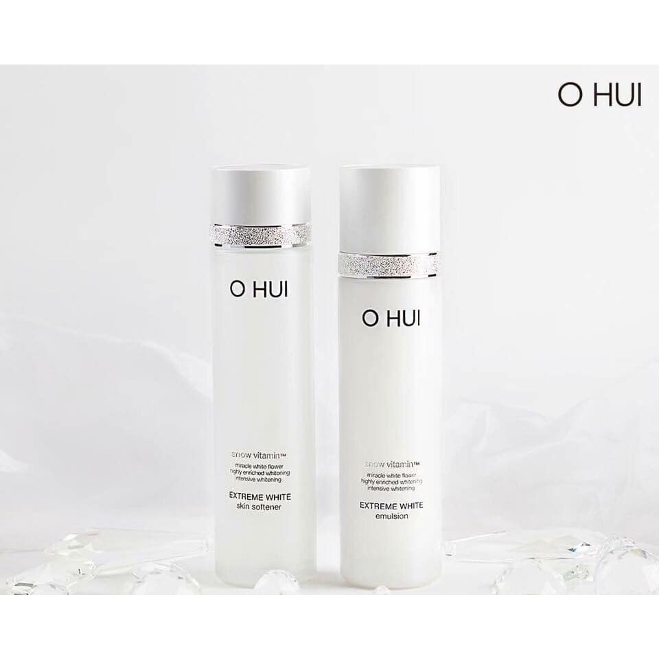 Cặp nước hoa hồng và sữa dưỡng Ohui trắng da Skin Softener 150ml & White Emulsion 130ml tách set