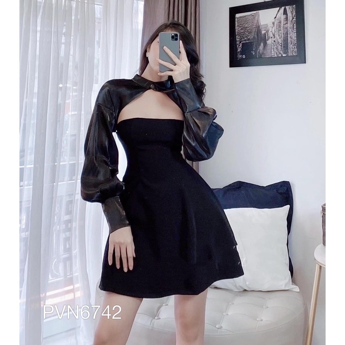 Đầm váy hở lưng form xoè đi tiệc đi chơi