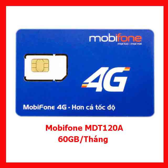 Sim 4G Mobifone MDT120A Tặng 60GB/Tháng ( Không Chia tTheo Ngày)