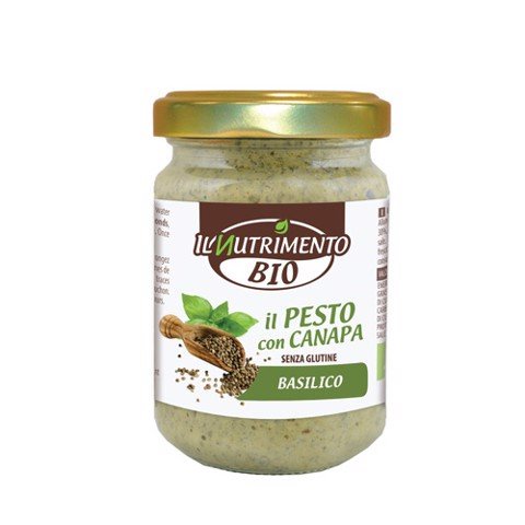 Sốt Pesto gai dầu hữu cơ 130g Il Nutrimento Ý - Thơm ngon giàu dinh dưỡng và chất béo có lợi - Bổ sung omega 3 và 6