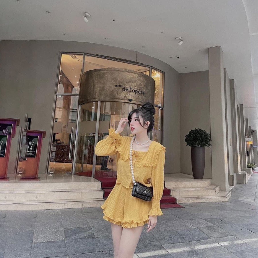 Set đồ nữ đẹp hàng thiết kế, sét bộ đũi nhăn mix quần đuôi cá trẻ trung năng động thoải mái khi mặc