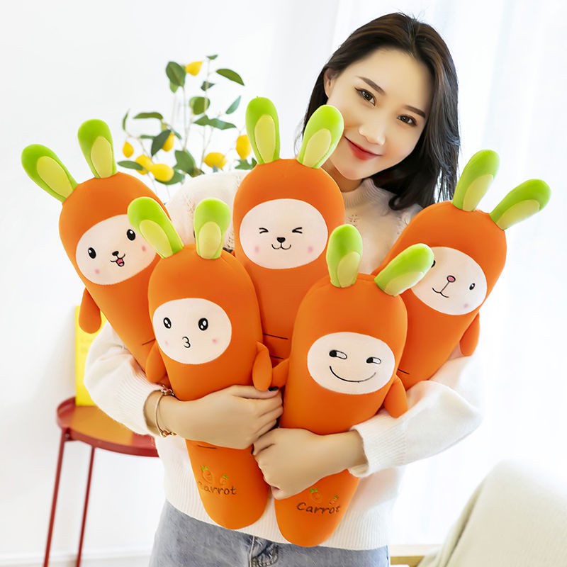 Gối ôm hình củ cà rốt cỡ lớn bằng nhung dễ thương xinh xắn