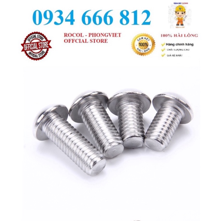 Set 50c và 20c bulong lục giác chìm đầu cầu INOX 304 M5 ,M5X8,M5X10, M5X12, M5X16, M5X20, M5X30
