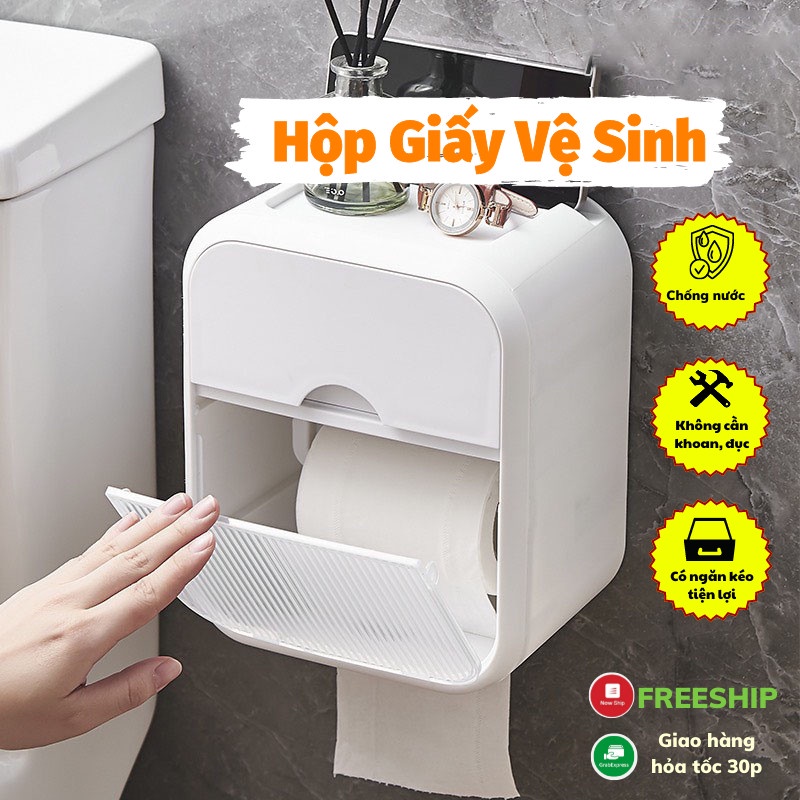 Hộp Giấy Vệ Sinh Hộp Đựng Giấy  Ngăn Dễ Lắp Đặt Thiết Kế Mới Nhất Nhỏ Gọn Sang Trọng Titan.st