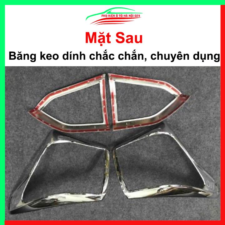 Ốp viền đèn pha hậu mạ crom Grand I10 Sedan 2014-2021 chống trầy trang trí bảo vệ xe