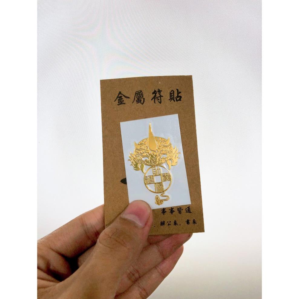 Bộ 4 Miếng-Linh Phù  Dán Điện Thoại Tài Lộc May Mắn