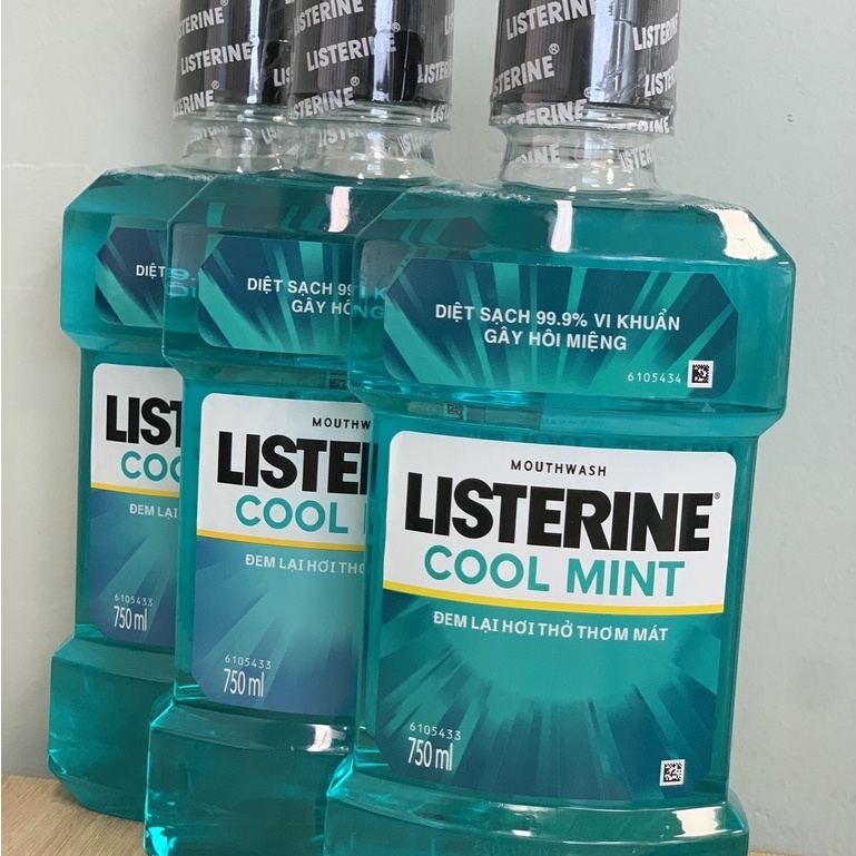 Nước súc miệng Listerine 750ml - nước xúc miệng Cool Mint loại lớn - 1 chai