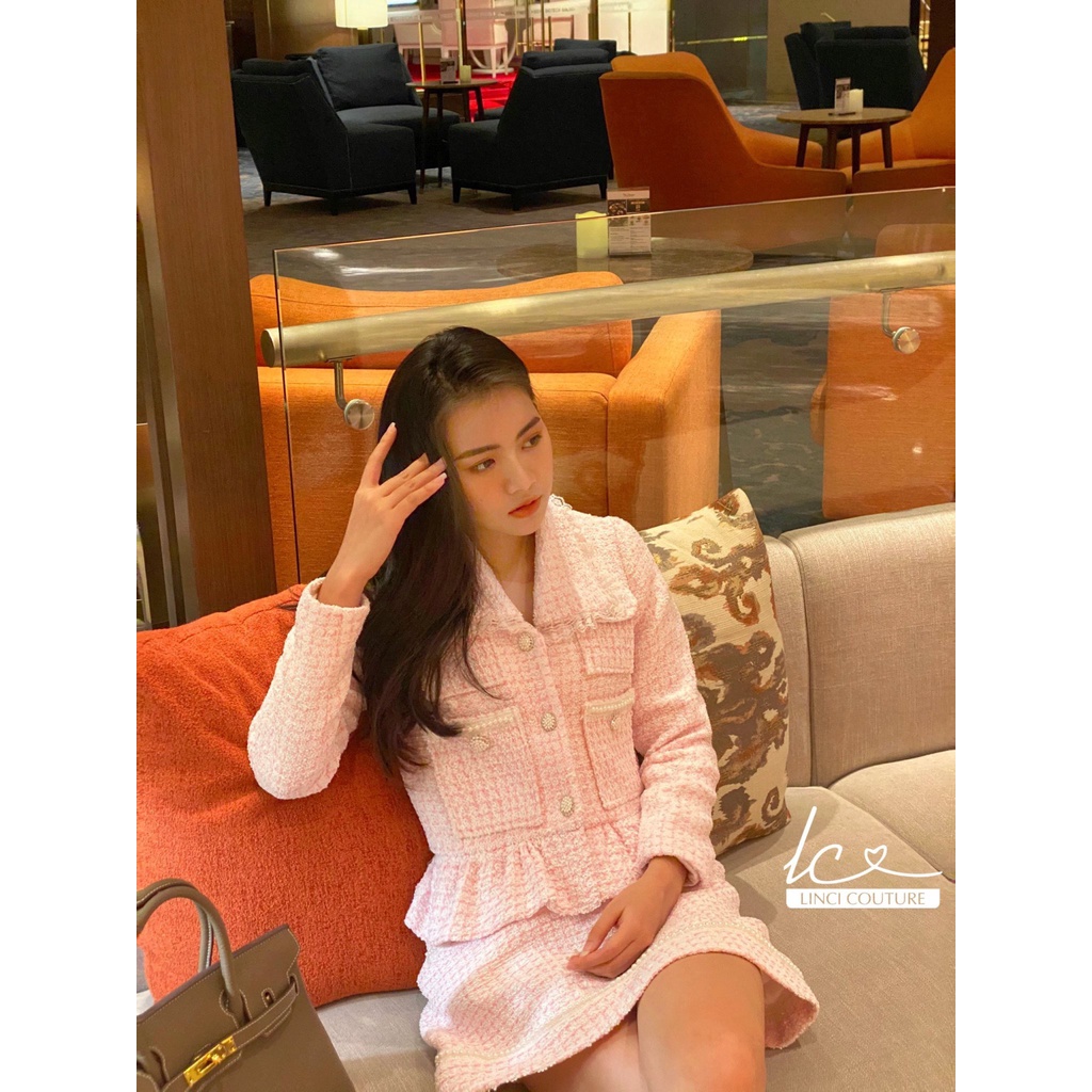 Set Pinkie dạ tweed thu đông sang trọng - LinCi Couture