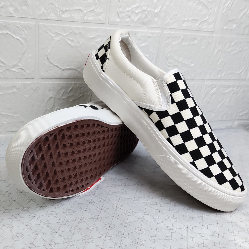 Giày Thể Thao Lười Caro, Slipon Caro Nam Nữ