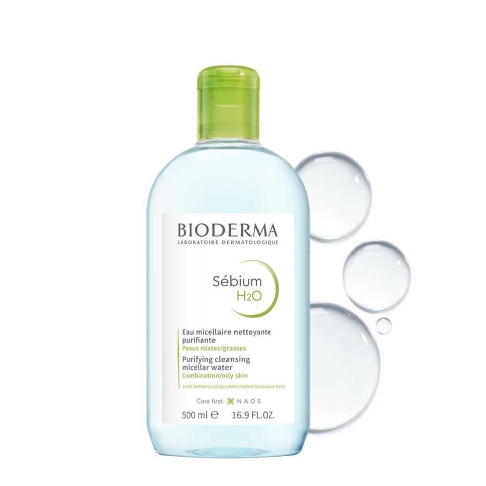 Dung dịch làm sạch và tẩy trang công nghệ Micellar Bioderma Sebium H2O 500ml | BigBuy360 - bigbuy360.vn