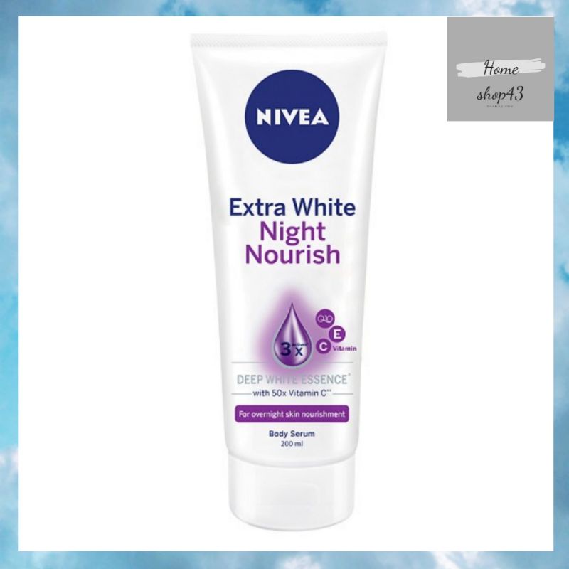 200 ml Serum dưỡng thể trắng da ban đêm Nivea Extra White Night Nourish
