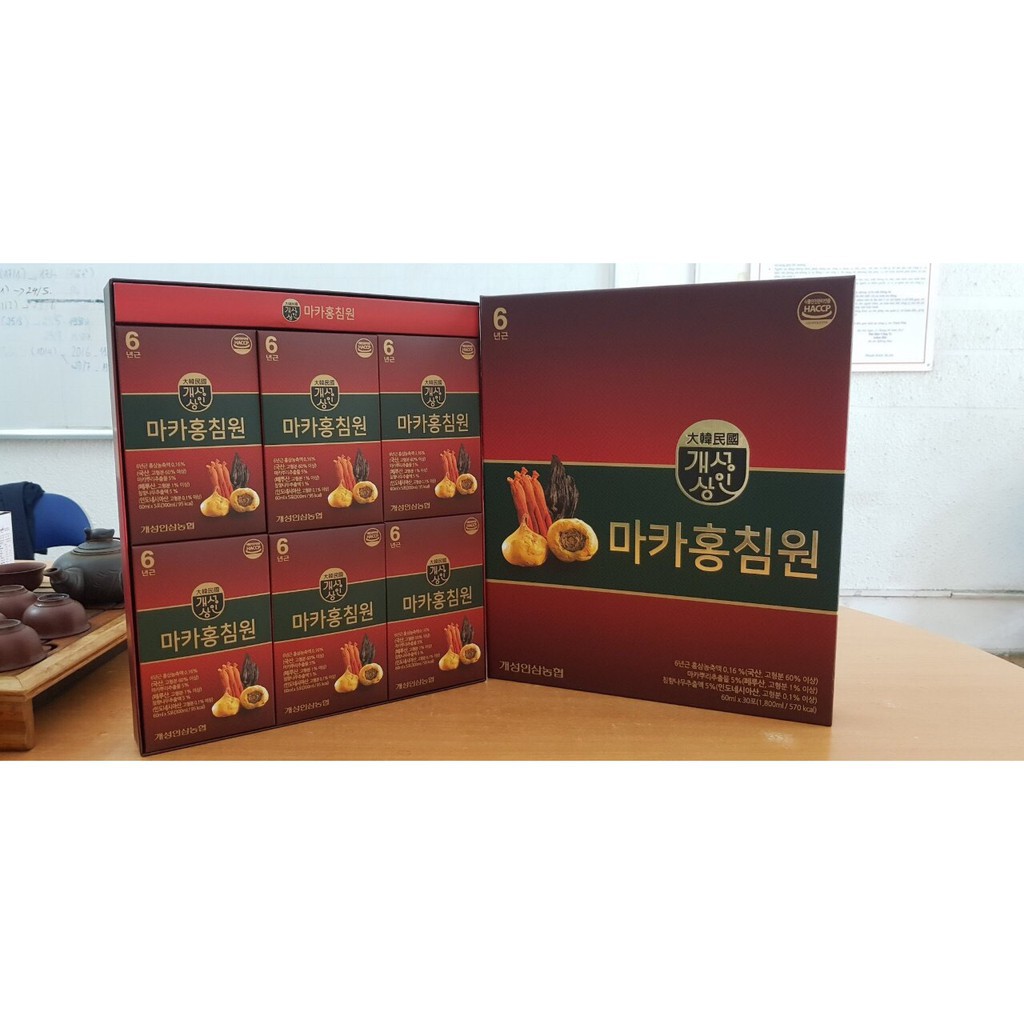 [MẪU MỚI] Nước Hồng Sâm Macca và Đinh Hương Nonghyup, Hộp 30 gói x 60ml