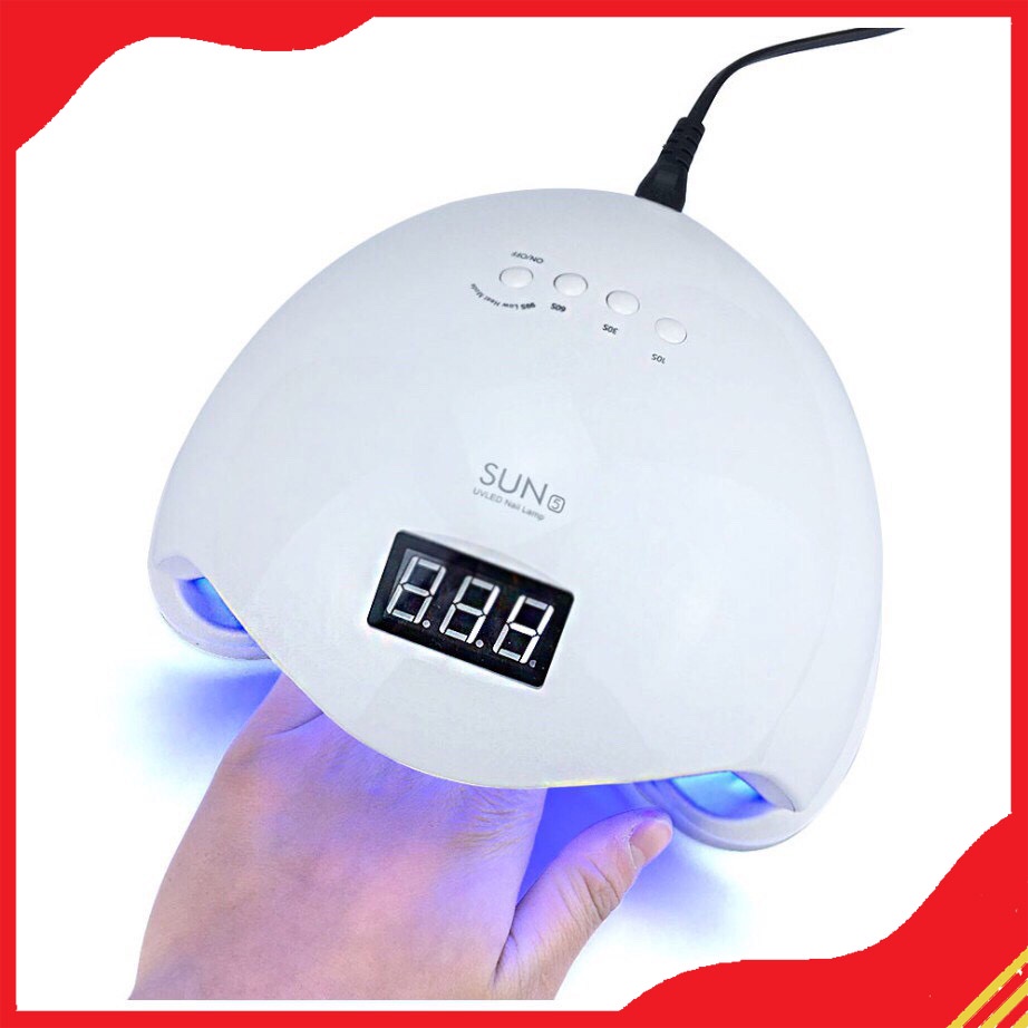 Máy hơ gel sun 5,Máy sấy nail gel sun 5 Chính Hãng 48W UV-LED - 48W UV/LED
