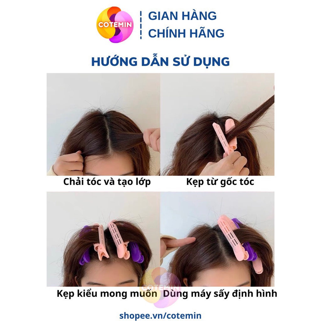 Kẹp làm phồng chân tóc mái uốn tóc mái thưa kẹp uốn tóc tạo kiểu Hàn Quốc