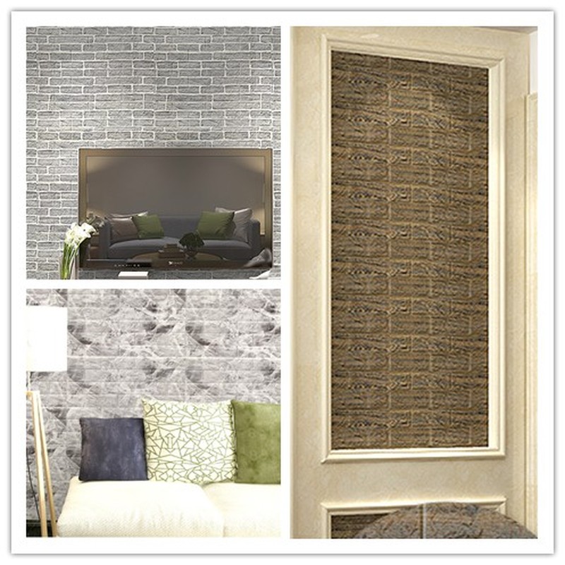 Xốp dán tường Miếng dán tường 3d thiết kế đẹp phong cách cổ điển trang trí nội thất tiện dụng giấy dán tường phòng ngủ