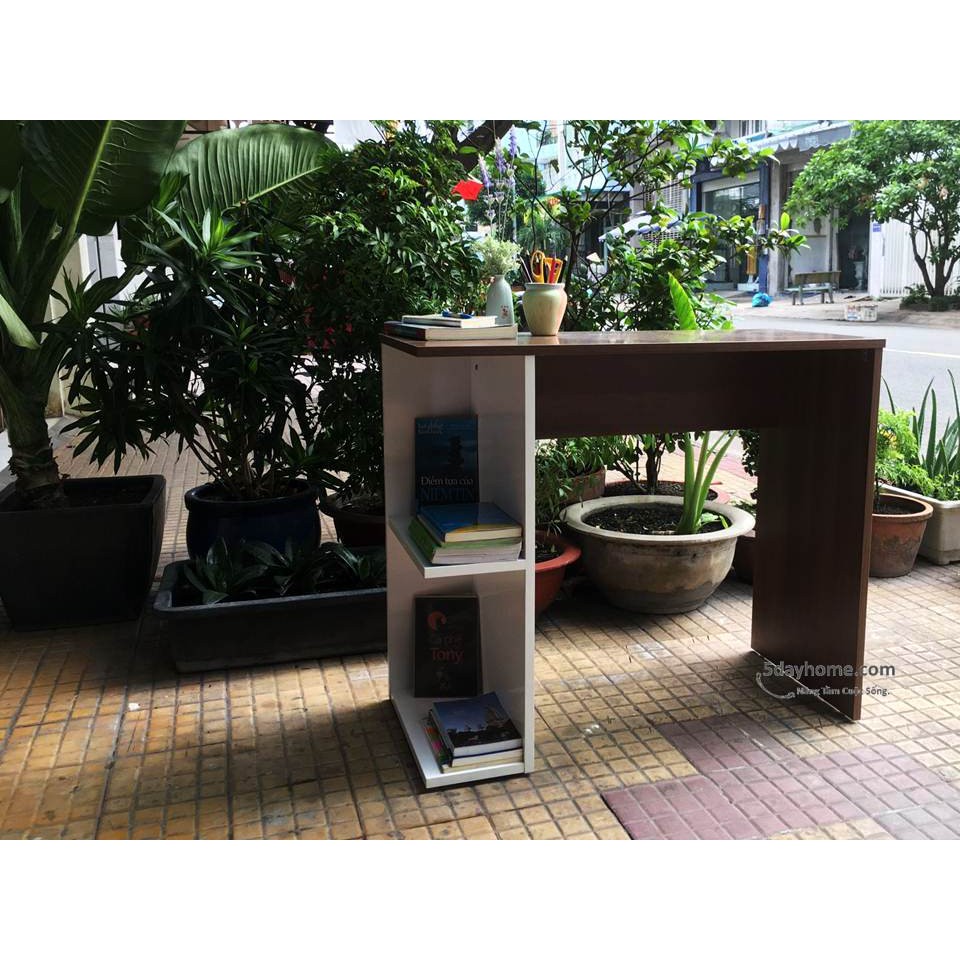 [HÀNG CÓ SẴN] Bàn Học-Bàn Làm Việc Đa Năng Kèm Giá Sách BLV01 - 5dayhome | BigBuy360 - bigbuy360.vn