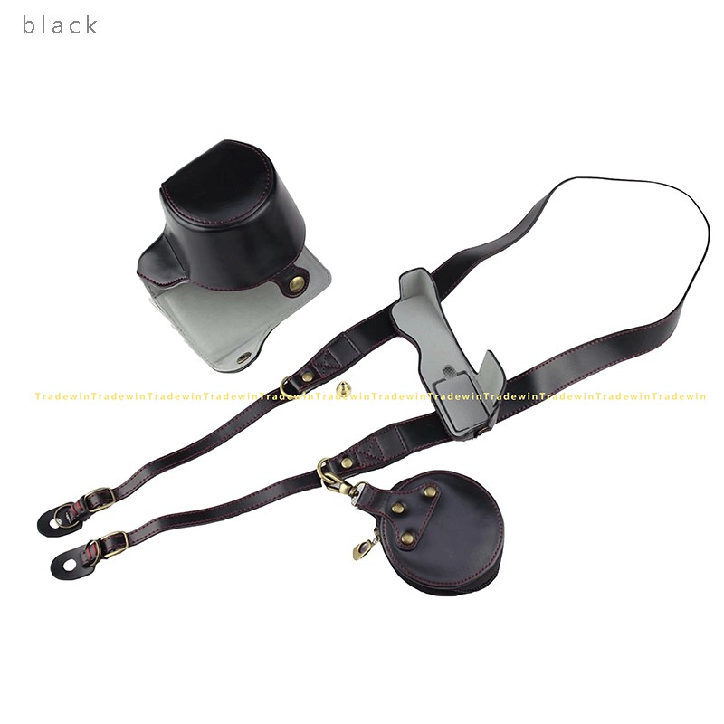 Túi Da Đựng Máy Ảnh Fujifilm X-T100 XT100 15-45mm Kèm Dây Đeo Vai