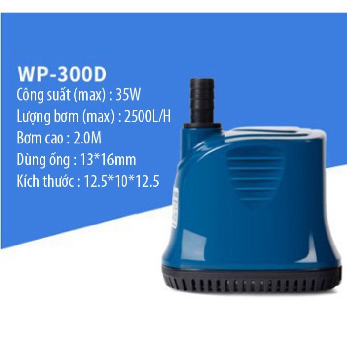 Máy Bơm Chìm 35W Hút Đáy Dùng Nguồn 220V Bơm Hút Đáy 360 độ SOBO WP-300D, WP -200D, WP-500D, WP-700D Giá Rẻ