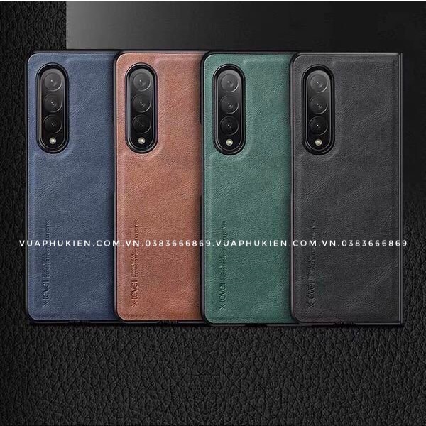 Ốp lưng da Samsung Z Fold/Flip 3/4 (Flip3/Flip4/Fold3/Fold4) X-Level Earl III Leather Case cao cấp - Vua Phụ Kiện
