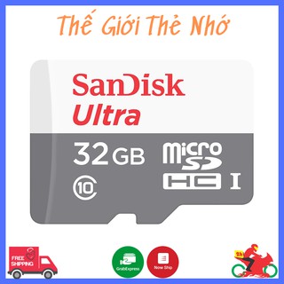 Thẻ nhớ Sandisk Ultra 32GB upto 80MB/s - Thẻ Sandisk chuyên dụng cho Camera tốc độ cao | BH 5 Năm