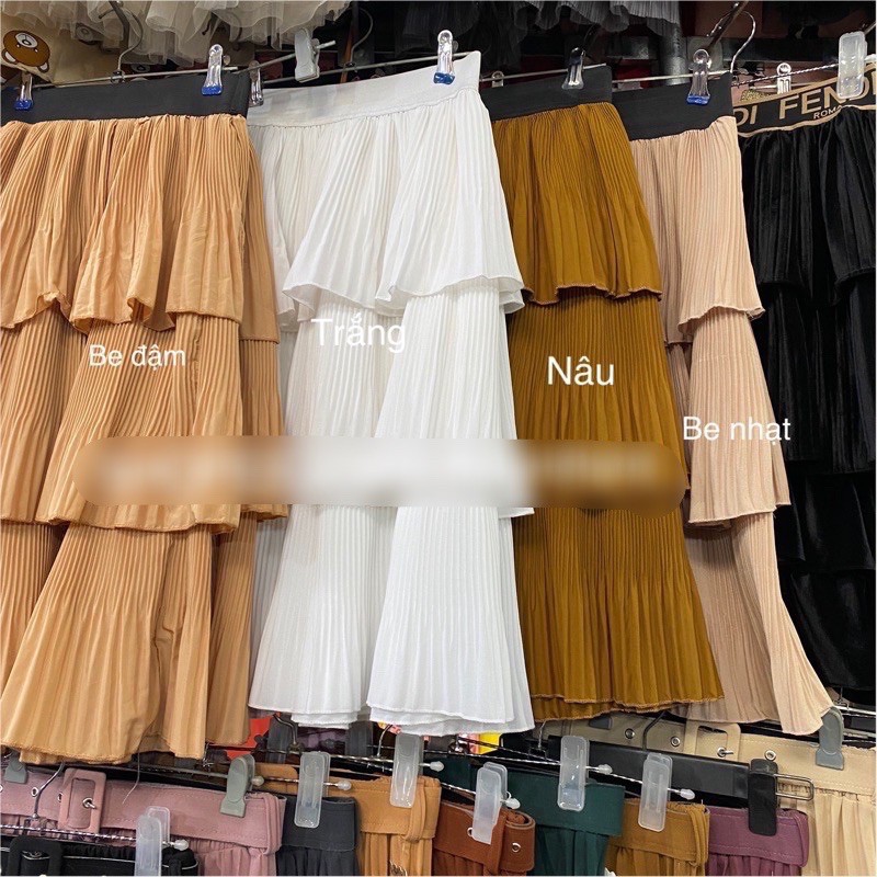 CHÂN VÁY DẬP LY 3 TẦNG MS10286