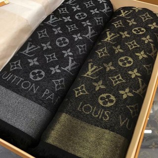 Khăn lụa ánh nhũ LV