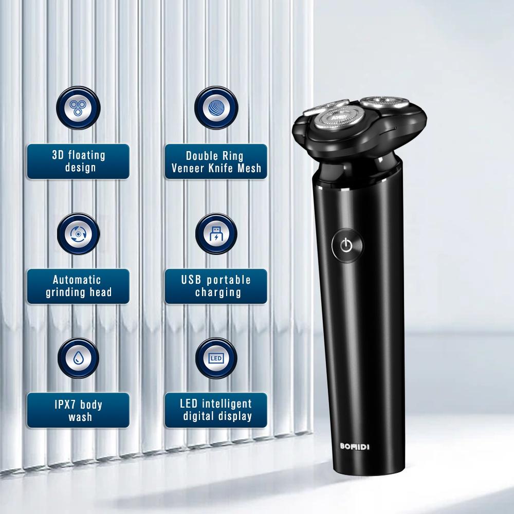 Máy cạo râu đa năng BOMIDI M7 lưỡi cạo nổi 3D thay thế  thông mình cạo sạch râu Động cơ mạnh độ ồn thấp - Minh Tín Shop